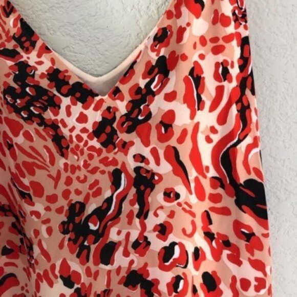 H&M Red Leopard Chiffon Tank Top 2 - Picture 5 of 5